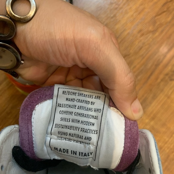 SOLD Re/done 80s Basketball Shoes in rainbow coloured genuine leather - Picture 7 of 7